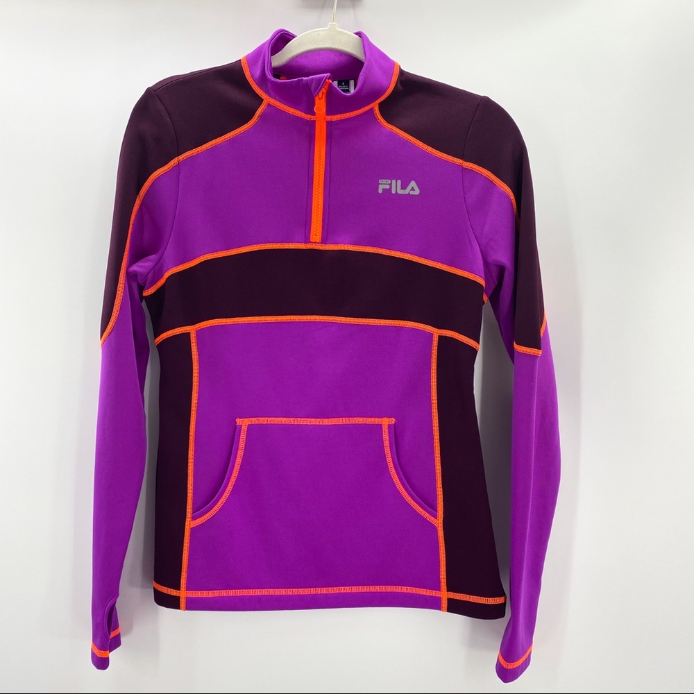 Fila sport pink/ burgundy sweater size S